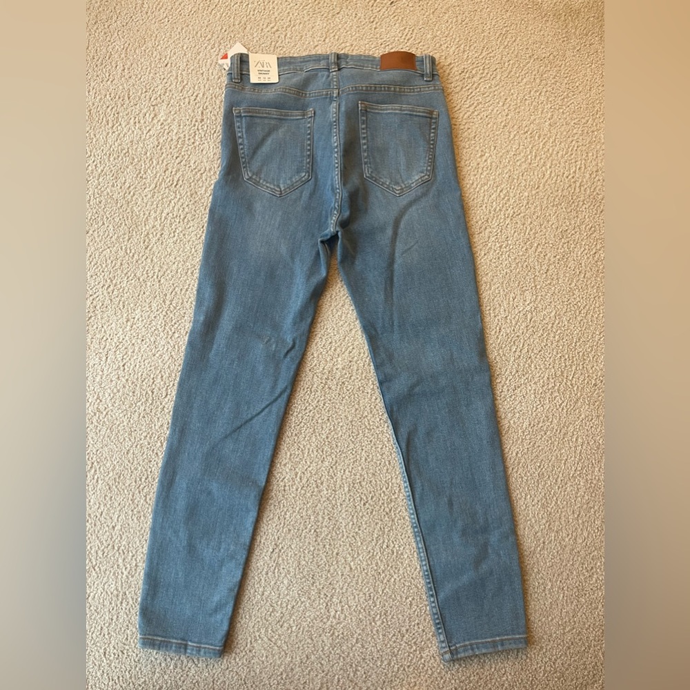 Zara Vintage Skinny Jeans Size US 12 (Brand New) - Picture 2 of 5